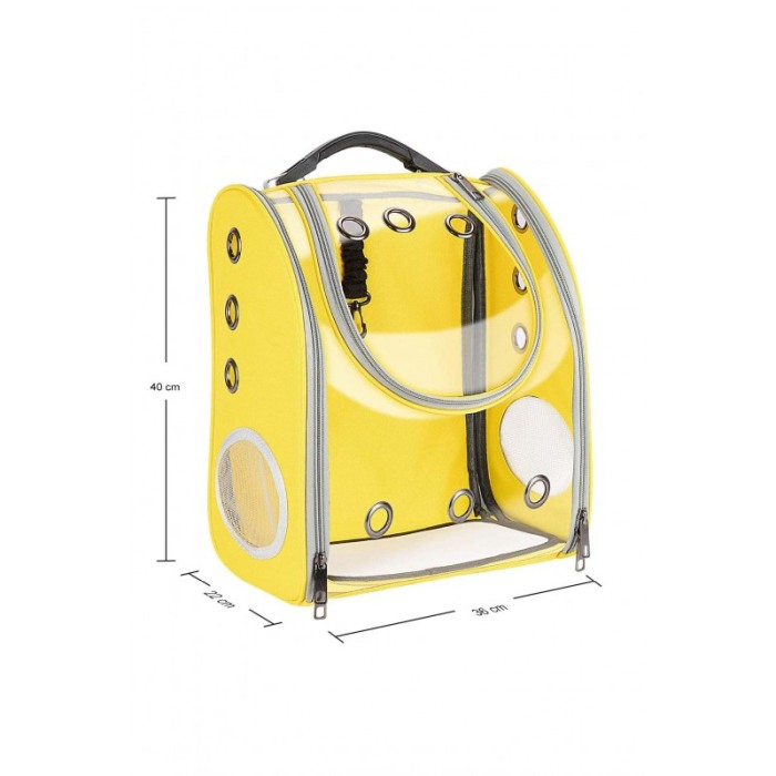 Rucsac  full geam , pentru transportul animalelor de companie mici, galben ,  40 cm ,Doty [5]