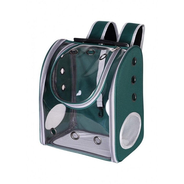 Rucsac full geam, pentru transportul animalelor de companie mici, verde, 40 cm, Doty® [1]