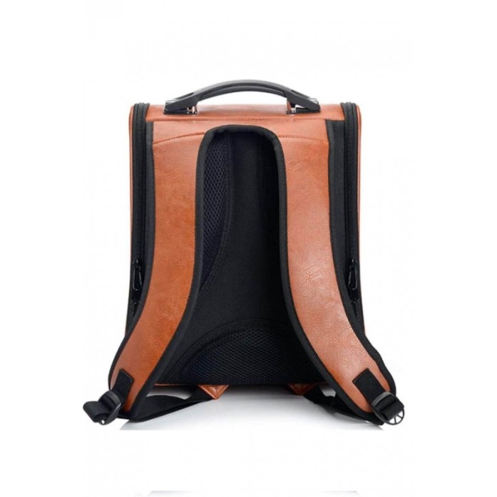 Rucsac maro cu capsula astronaut, pentru caini si pisici de talie mica ,spatiu respirabil , piele ecologica 39 cm ,Doty [2]
