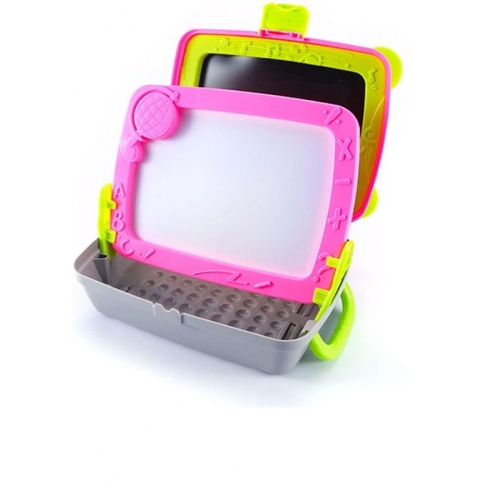 Rucsac multifunctional 4 in 1, creta colorata, carioci, burete de sters, set educativ,alte accesorii incluse,multicolor, doty [2]