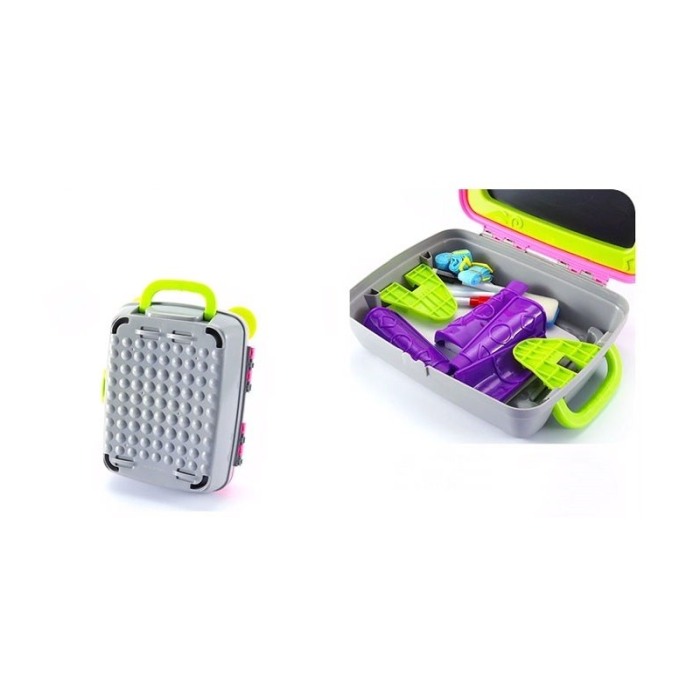 Rucsac multifunctional 4 in 1, creta colorata, carioci, burete de sters, set educativ,alte accesorii incluse,multicolor, doty [3]