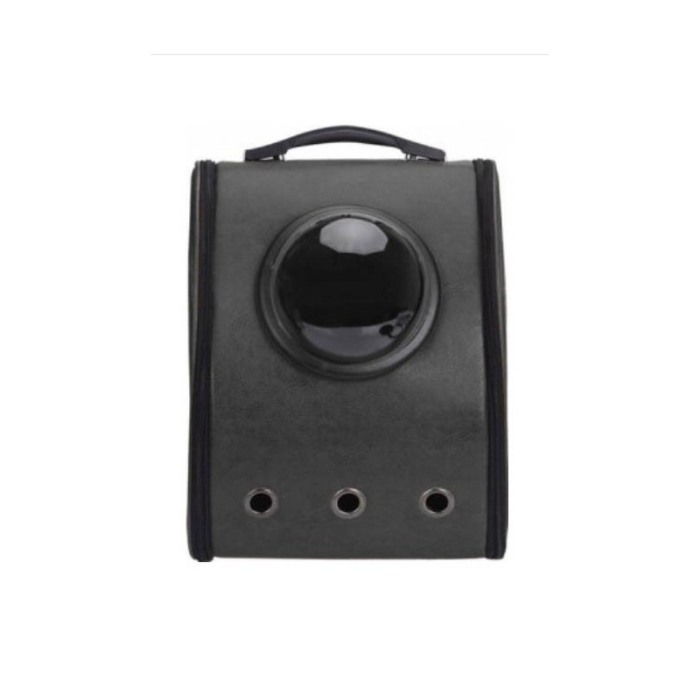 Rucsac negru  cu capsula astronaut, pentru caini si pisici de talie mica ,spatiu respirabil , piele ecologica 39 cm Doty [5]