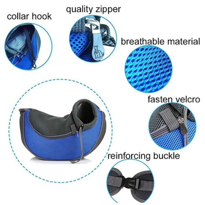 Rucsac pentru caini si pisici, masura L, albastru, Doty [2]