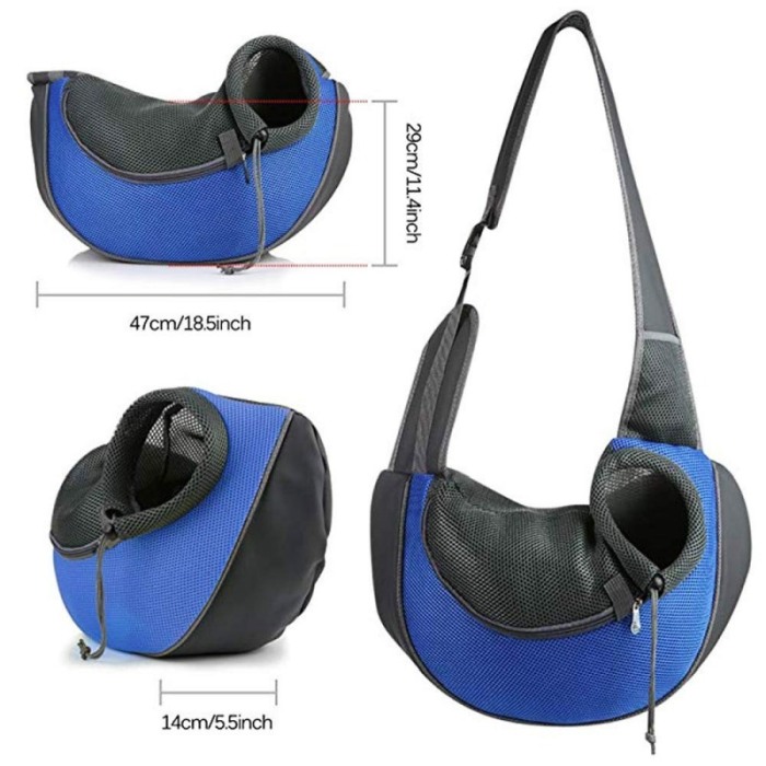 Rucsac pentru caini si pisici, masura L, albastru, Doty [3]