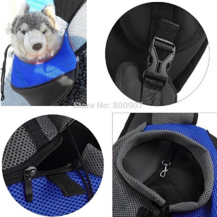 Rucsac pentru caini si pisici, masura L, albastru, Doty [4]