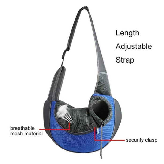 Rucsac pentru caini si pisici, masura L, albastru, Doty [6]