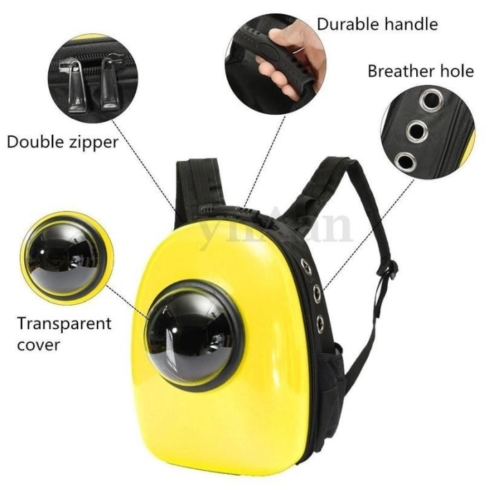 Rucsac pentru transportul animalelor de companie, galben, Doty [6]