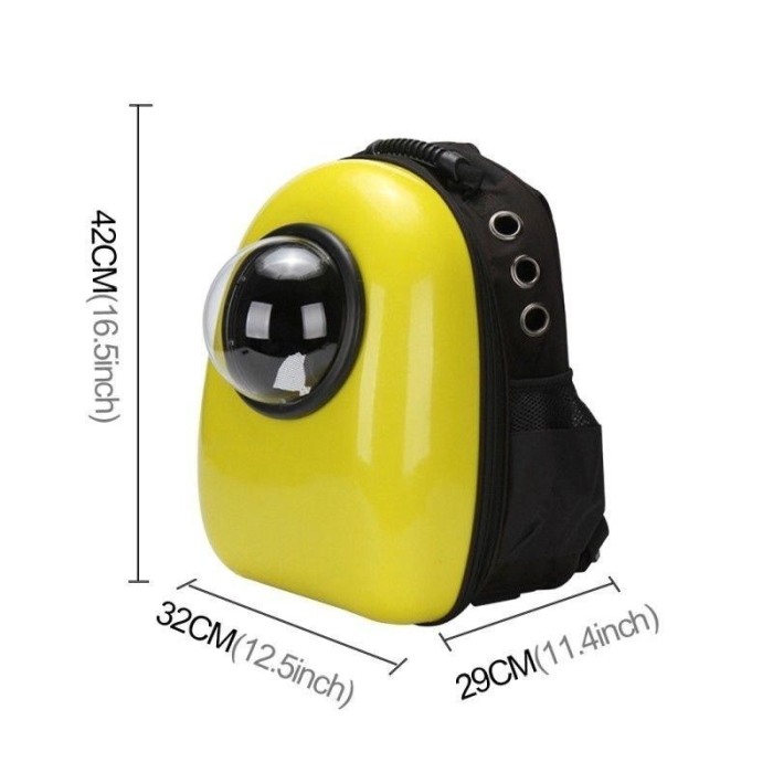 Rucsac pentru transportul animalelor de companie, galben, Doty [4]