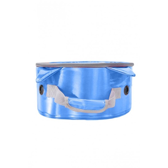Rucsac rotund Zeze pentru caini si pisici de talie mica, capac transparent, design sidefat cu urechi,orificii aerisire,albastru, [3]