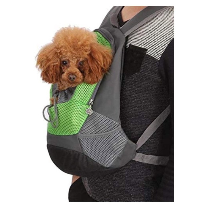 Rucsac SafeCary pentru animalele de companie de talie mica/medie, gri/verde, 46x36x16 cm, Doty®️ [2]