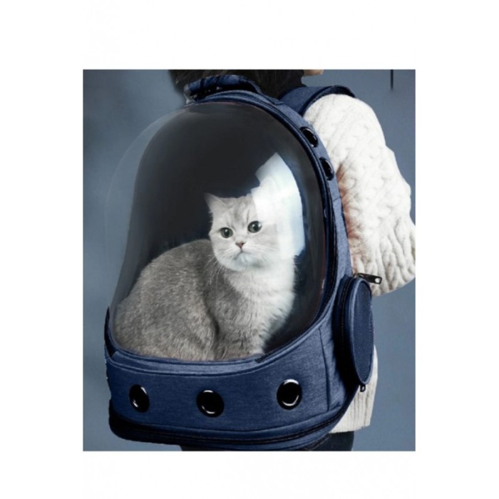 Rucsac Simba pentru transportul animalelor de companie de talie mica si medie,37x28x41 cm, design modern, albastru [5]