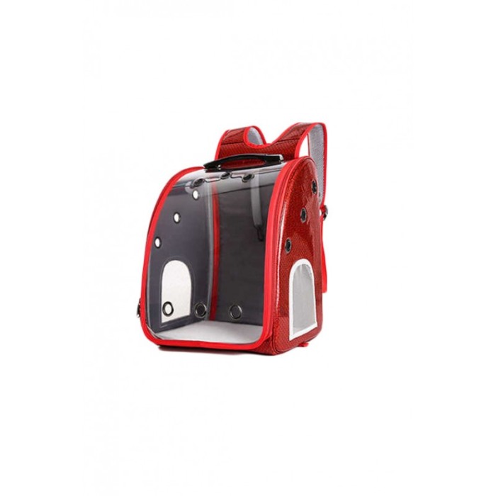 Rucsac Ziggy, tip troler , pentru transportul animalelor talie mica sau medie,33x27x42, rosu, [2]