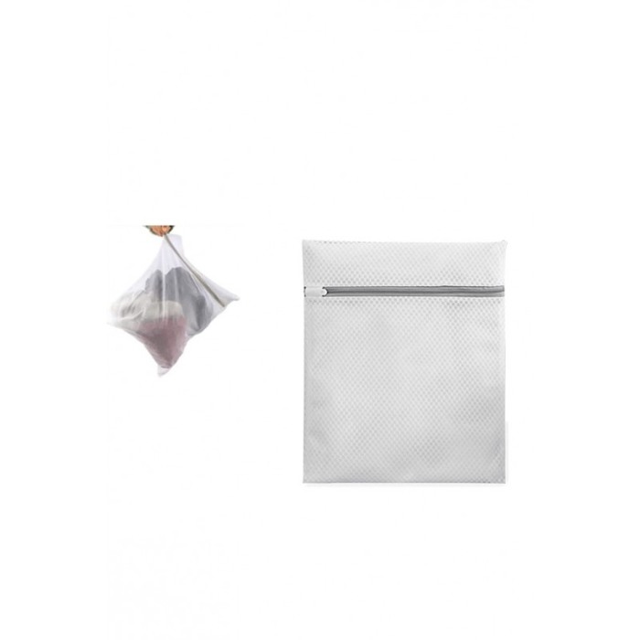 Sac de spalat rufe delicate BagWasher, pentru masina de spalat, material textil, cu fermoar, 30x40 cm, alb, Doty®️ [2]