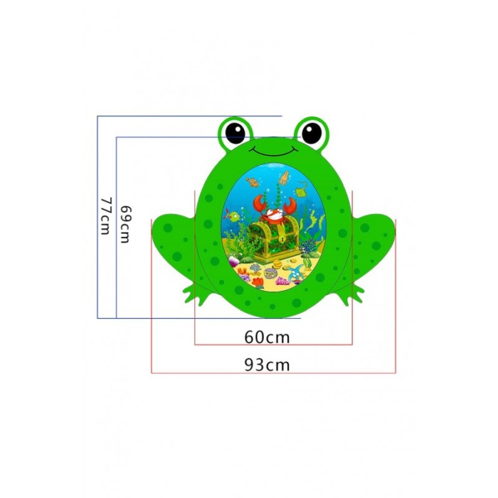 Saltea gonflabila pentru copii FrogSplash,imprimeu educativ,design atractiv, 77-93 cm , verde [2]
