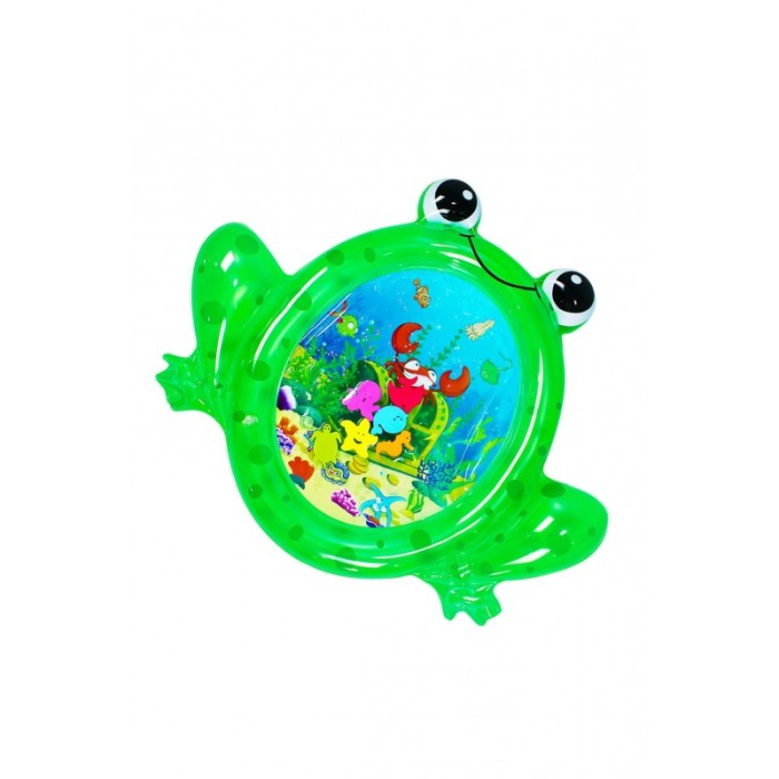 Saltea gonflabila pentru copii FrogSplash,imprimeu educativ,design atractiv, 77-93 cm , verde [4]