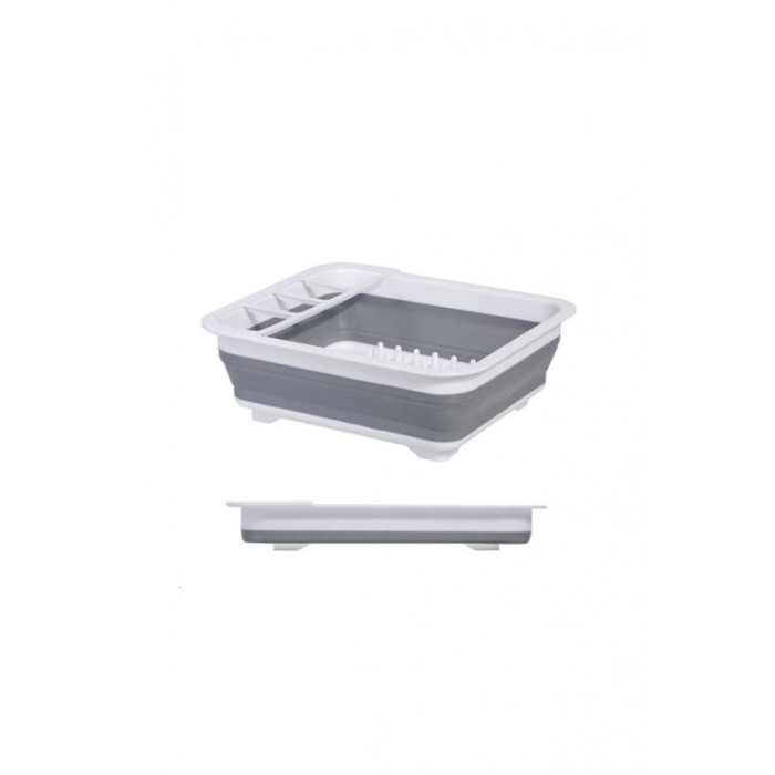 Scurgator de vase pliabil QuickDrainer Doty®, cu suport , din silicon, cu picurator, 5L, 36x31x11.5 cm, alb/gri [9]