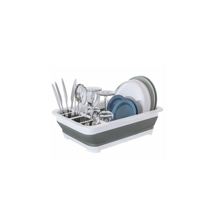 Scurgator de vase pliabil QuickDrainer Doty®, cu suport , din silicon, cu picurator, 5L, 36x31x11.5 cm, alb/gri [2]