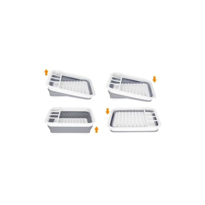 Scurgator de vase pliabil QuickDrainer Doty®, cu suport , din silicon, cu picurator, 5L, 36x31x11.5 cm, alb/gri [3]