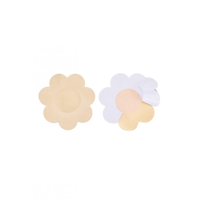 Set 10 bucati de plasturi pentru sani Topless, de unica folosinta, forma floare, 7,5 cm, practici, siguri, nude, Doty®️ [2]
