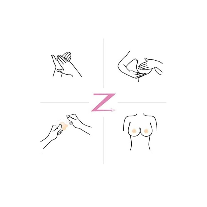Set 10 bucati de plasturi pentru sani Topless, de unica folosinta, forma floare, 7,5 cm, practici, siguri, nude, Doty®️ [5]