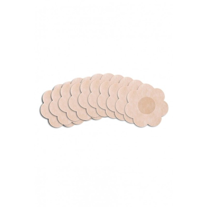 Set 10 bucati de plasturi pentru sani Topless, de unica folosinta, forma floare, 7,5 cm, practici, siguri, nude, Doty®️ [6]