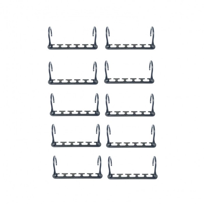Set 10 organizatoare umerase Hanger Eight, materiale de calitate, multiple functii, economisire spatiul, negru [2]