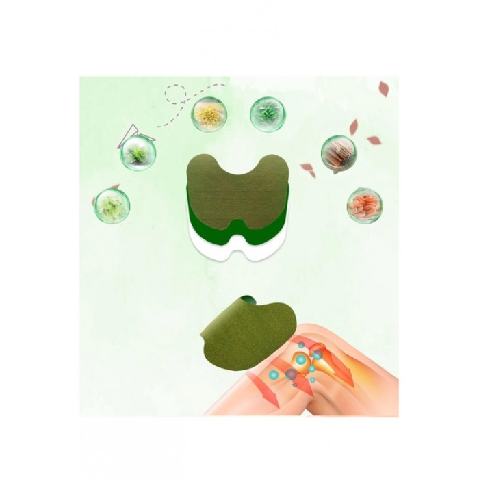 Set 10 plasturi Green Patcher Doty.ro®, pentru dureri de genunchi, gat, spate sau umar, 13x9 cm, verde [3]