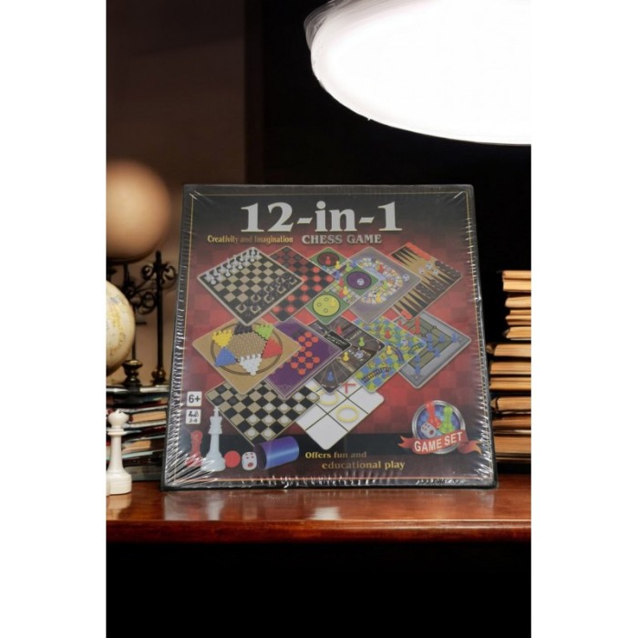 Set 12 in 1 jocuri de societate AllGamesIn Doty®, jocuri complete, interactive si educative, 16 cm dimensiune cutie [6]