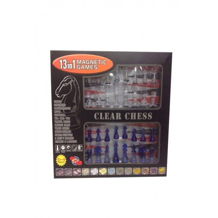 Set 13 jocuri de societate UnitedGames, piese magnetice si transparente din plastic, portabil, 26x24 cm, Doty®️ [1]