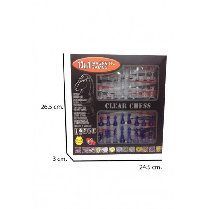 Set 13 jocuri de societate UnitedGames, piese magnetice si transparente din plastic, portabil, 26x24 cm, Doty®️ [5]