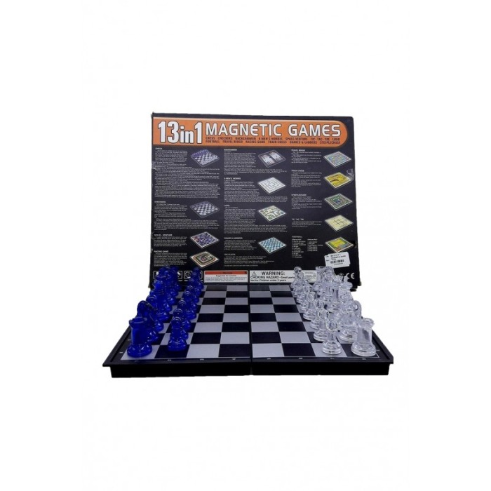 Set 13 jocuri de societate UnitedGames, piese magnetice si transparente din plastic, portabil, 26x24 cm, Doty®️ [2]