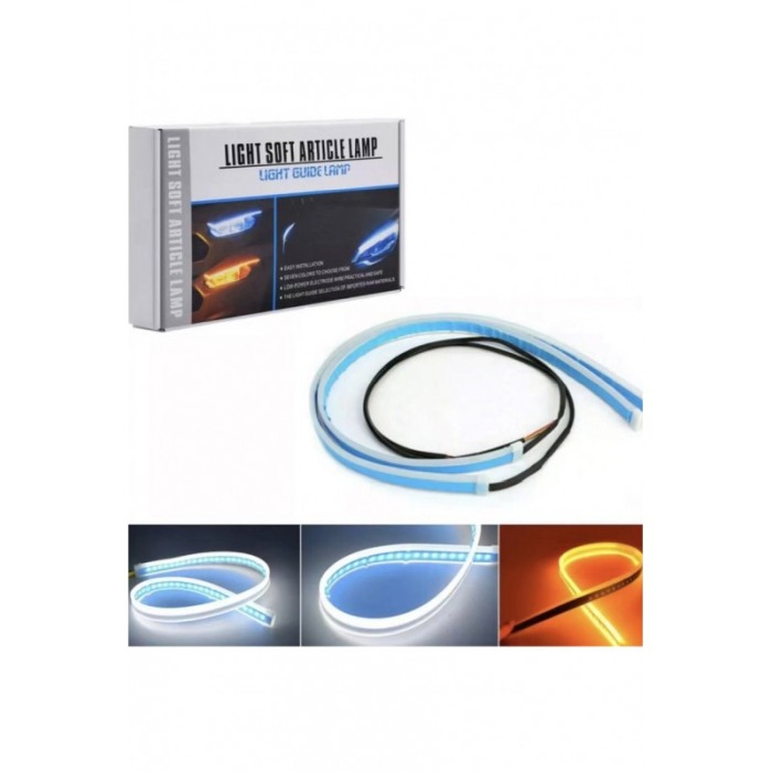 Set 2 benzi LED flexibile slim, DRL cu semnalizare secventiala, compatibile cu orice tip de masina DC12V, 30 cm, Doty®️ [4]