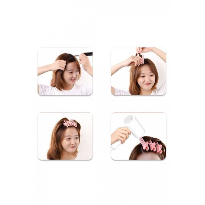 Set 2 Bigudiuri VolumeClip, pentru volum la radacina si stilizare, roz, 10.5x2.5 cm, Doty® [3]