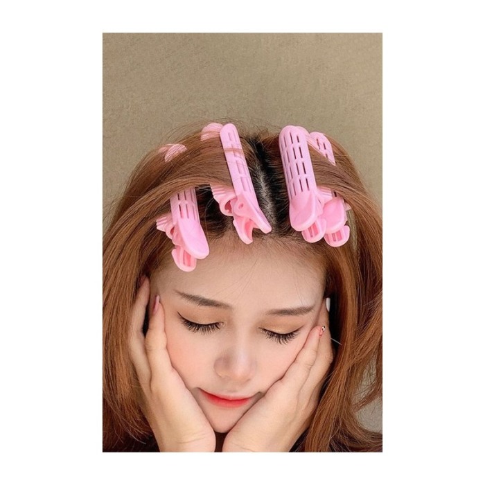 Set 2 Bigudiuri VolumeClip, pentru volum la radacina si stilizare, roz, 10.5x2.5 cm, Doty® [4]