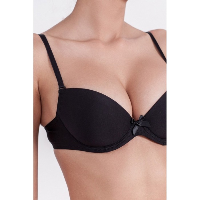 Set 2 bretele pentru sutien FashionBra, din silicon, 37x1 cm, reglabile, negru mat, Doty®️ [1]