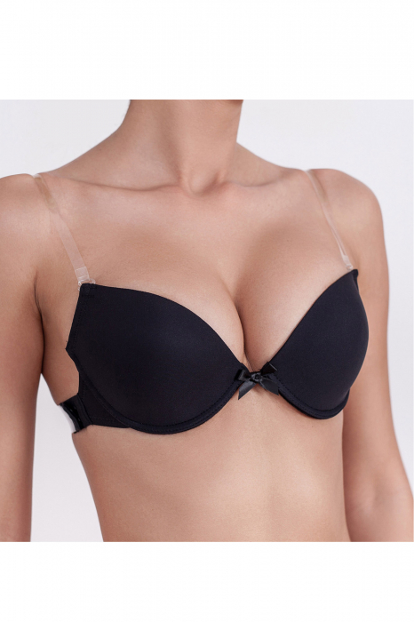 Set 2 bretele pentru sutien InvisibleBra, din silicon, transparente, 35x1.2 cm, reglabile, Doty [1]