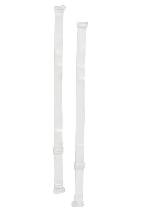 Set 2 bretele pentru sutien InvisibleBra, din silicon, transparente, 35x1.2 cm, reglabile, Doty [2]