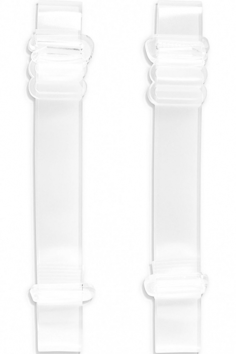 Set 2 bretele pentru sutien InvisibleBra, din silicon, transparente, 35x1.2 cm, reglabile, Doty [6]