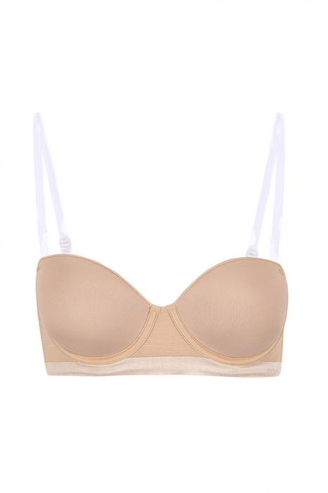 Set 2 bretele pentru sutien InvisibleBra, din silicon, transparente, 35x1.2 cm, reglabile, Doty [2]