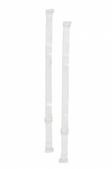 Set 2 bretele pentru sutien InvisibleBra, din silicon, transparente, 35x1.2 cm, reglabile, Doty [5]