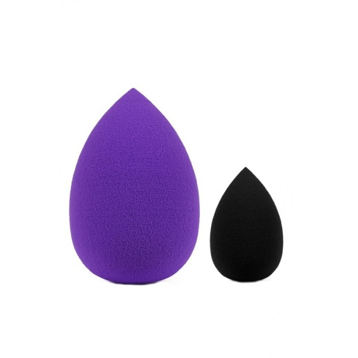 Set 2 buretei cosmetici Afrodita,design picatura, aplicator fond de ten, usor de folosit si curatat, practic,mov/negru,doty [2]