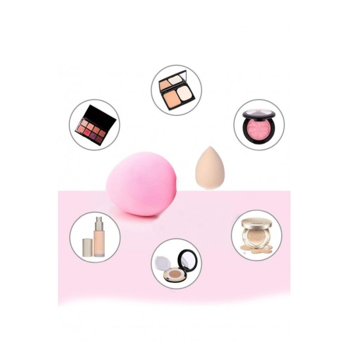 Set 2 buretei cosmetici Afrodita,design picatura, aplicator fond de ten, usor de folosit si curatat, practic,roz/crem,doty [7]