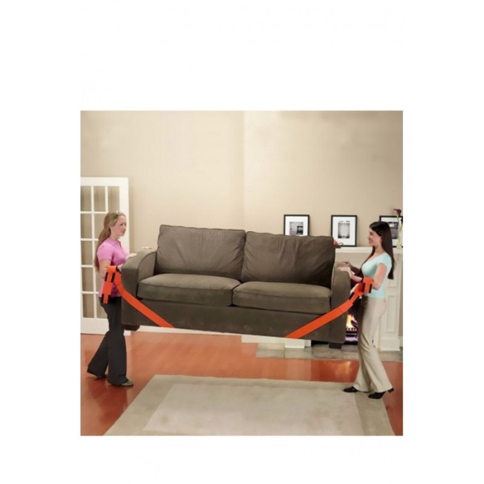Set 2 curele de ridicat si transportat mobila sau electrocasnice grele, rezistente, usor de utilizat, portocaliu/negru,doty [8]