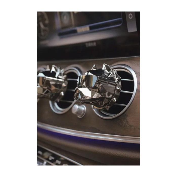 Set 2 difuzoare de parfum pentru masina BulldogStyle, design modern, infuzie cu ulei esential, odorizant, argintiu, Doty®️ [5]