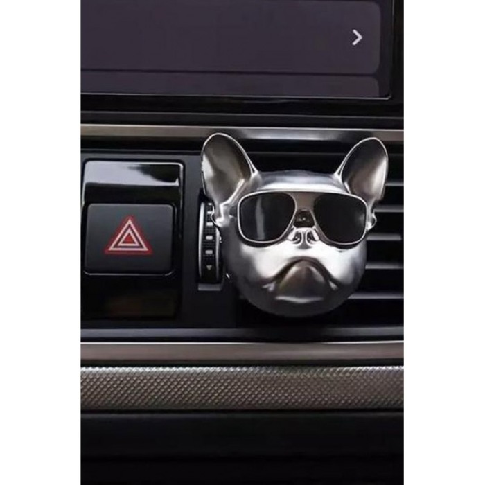 Set 2 difuzoare de parfum pentru masina FrenchyStyle, design modern, infuzie cu ulei esential, odorizant, argintiu, Doty®️ [2]