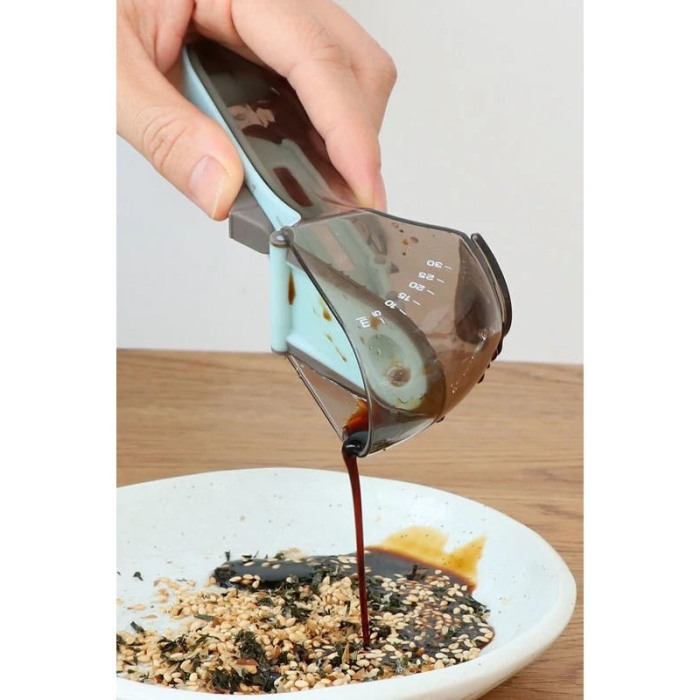 Set 2 dispozitive de masurare pentru bucatarie PortionSpoon, tip lingura, usor de utilizat, plastic, gri/ turcoaz [3]