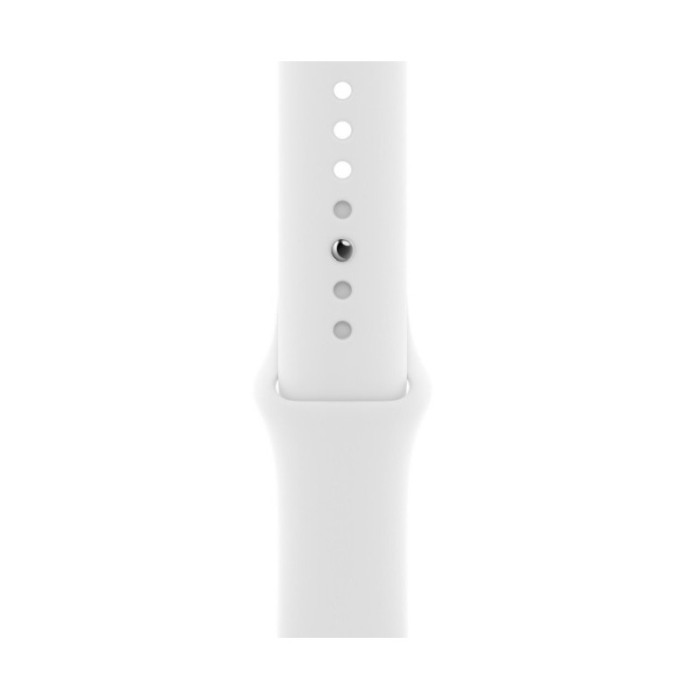Set 2 in 1 curea din silicon si husa protectie ecran pentru Apple Watch series 1/2/3/4/5/6/, 38 mm, alb [2]