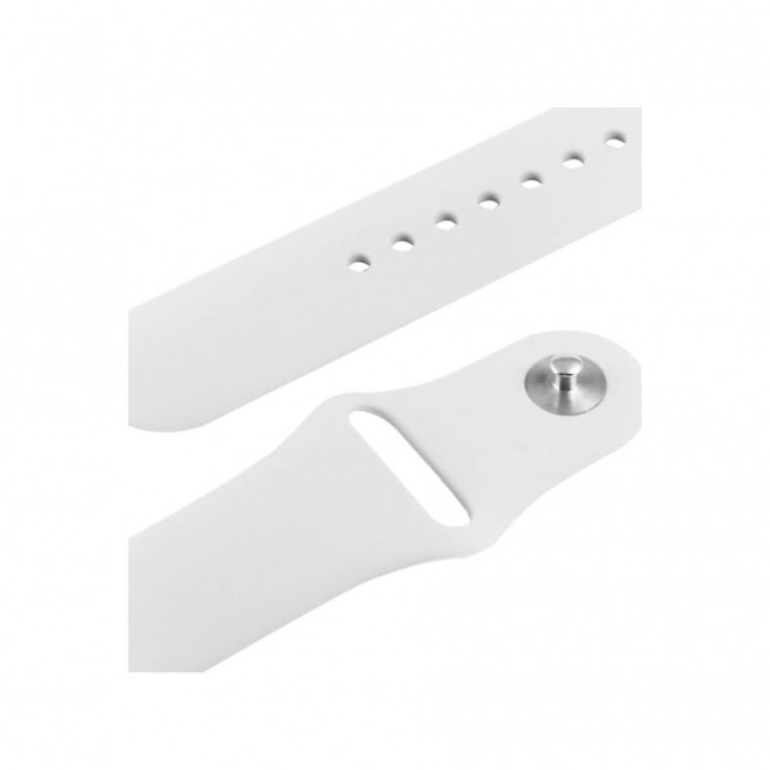 Set 2 in 1 curea din silicon si husa protectie ecran pentru Apple Watch series 1/2/3/4/5 ,materiale de calitate,38 mm,alb [3]