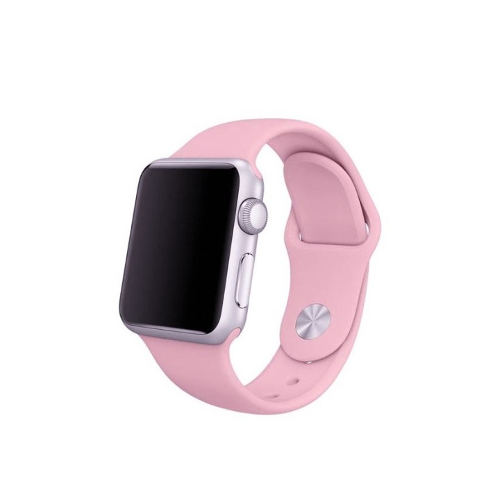 Set 2 in 1 curea din silicon si husa protectie ecran pentru Apple Watch series 1/2/3/4/5  ,materiale de calitate,40 mm, roz,doty [2]