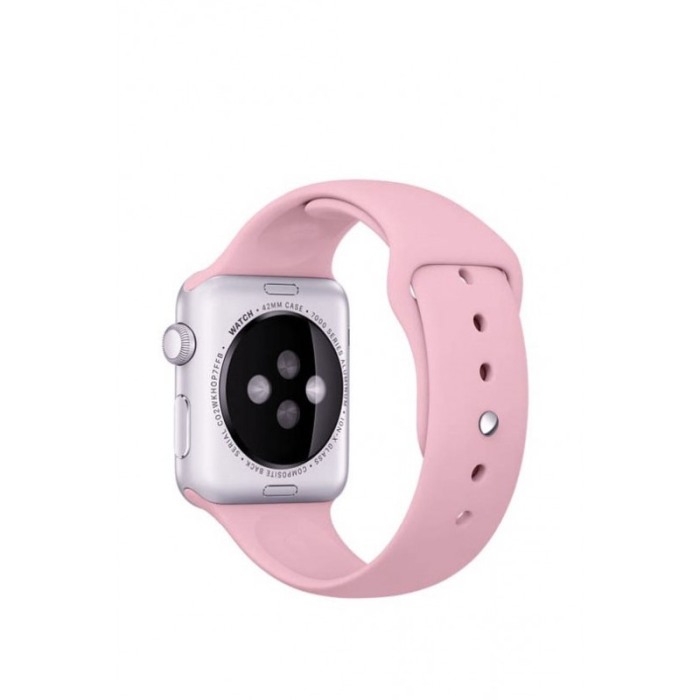 Set 2 in 1 curea din silicon si husa protectie ecran pentru Apple Watch series 1/2/3/4/5  ,materiale de calitate,40 mm, roz,doty [4]